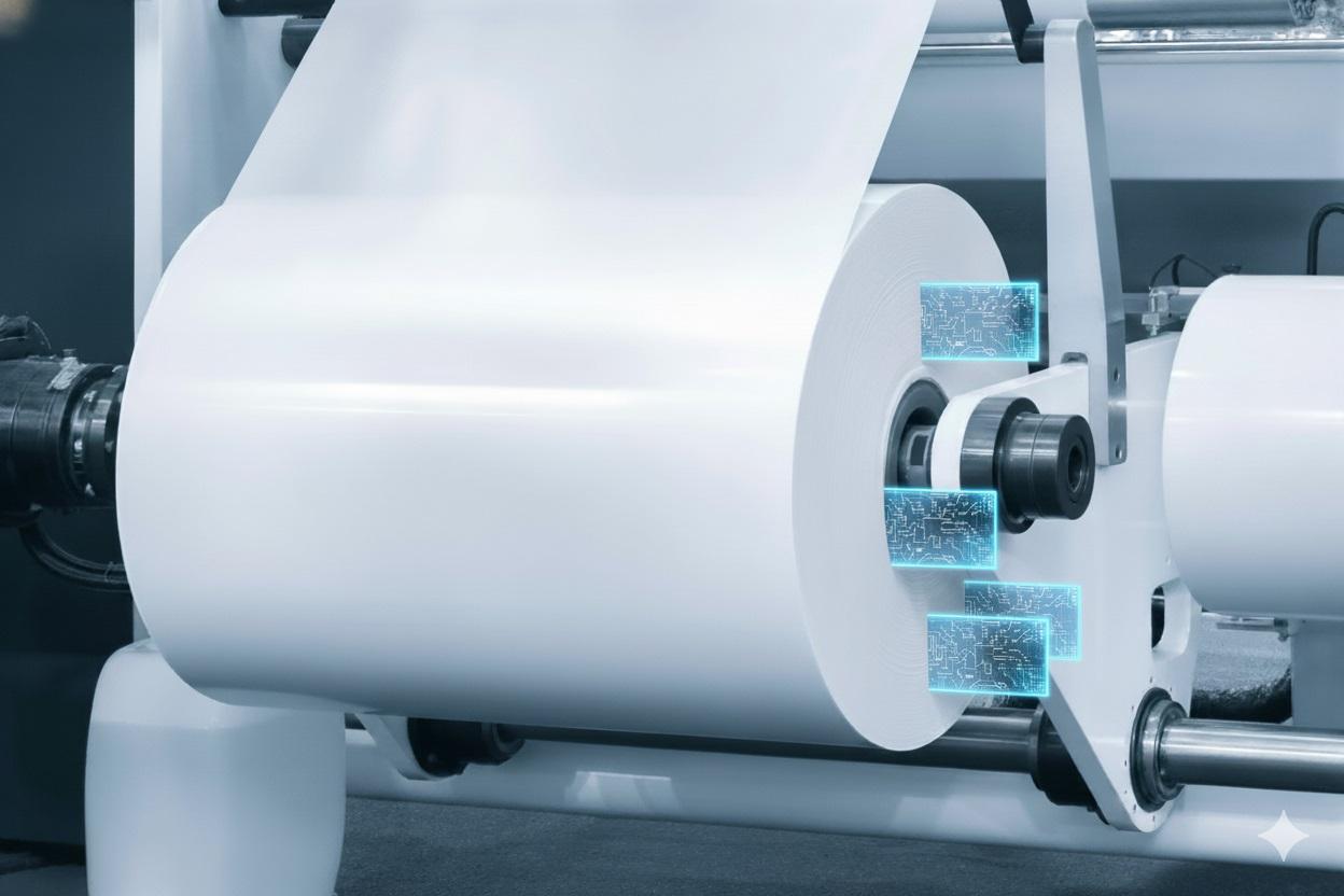 Roll-to-roll manufacturing line with digital defect tracking overlay